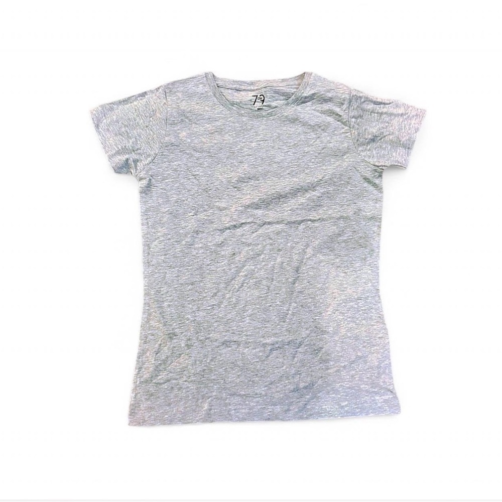 7 ate 9 Apparel Heather Gray Crew Neck Tee Size Small NWOT - Picture 2 of 6
